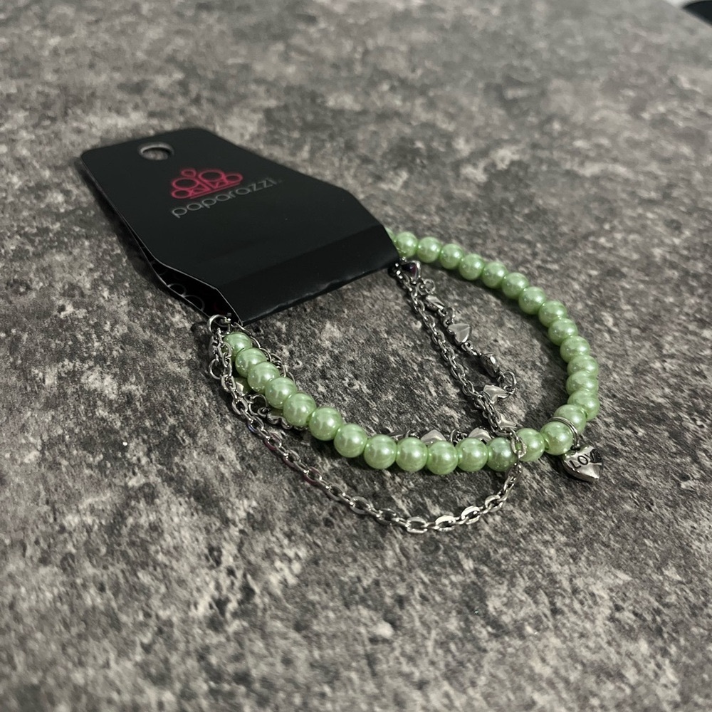 Paparazzi Green Beaded Bracelet Set